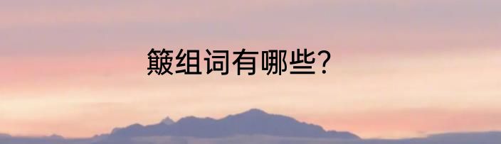 簸组词有哪些？