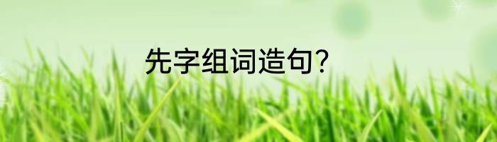 先字组词造句？