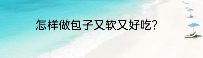 怎样做包子又软又好吃？