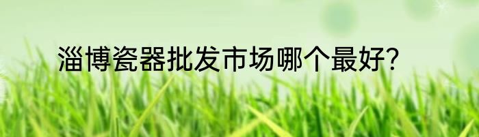 淄博瓷器批发市场哪个最好？