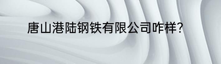 唐山港陆钢铁有限公司咋样？