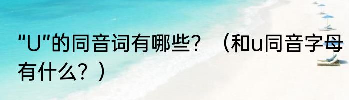 “U”的同音词有哪些？（和u同音字母有什么？）