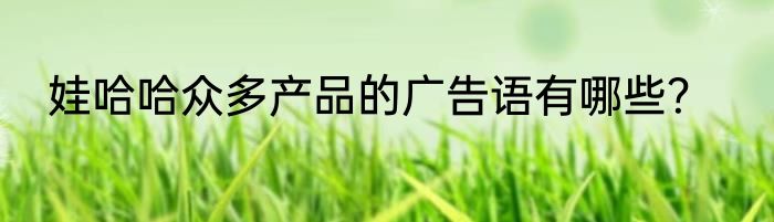 娃哈哈众多产品的广告语有哪些？