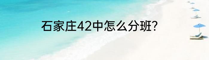 石家庄42中怎么分班？