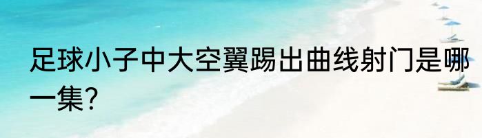 足球小子中大空翼踢出曲线射门是哪一集？