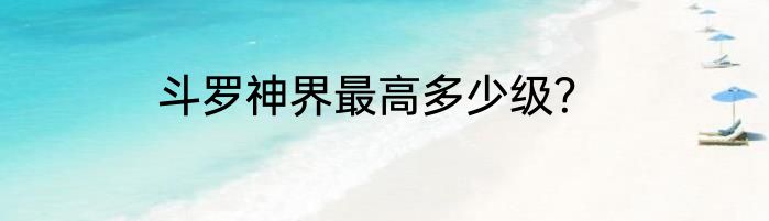斗罗神界最高多少级？