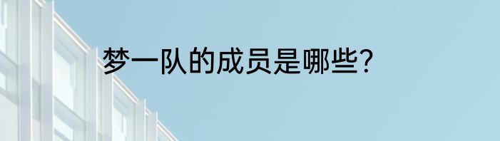 梦一队的成员是哪些？
