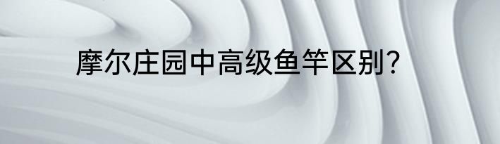 摩尔庄园中高级鱼竿区别？
