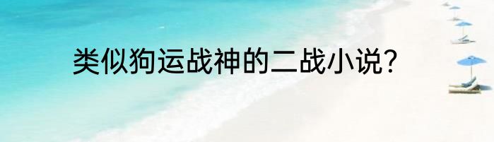 类似狗运战神的二战小说？