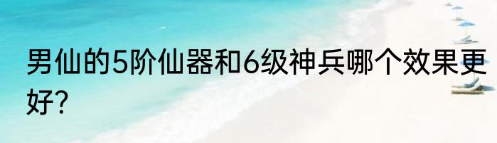 男仙的5阶仙器和6级神兵哪个效果更好？