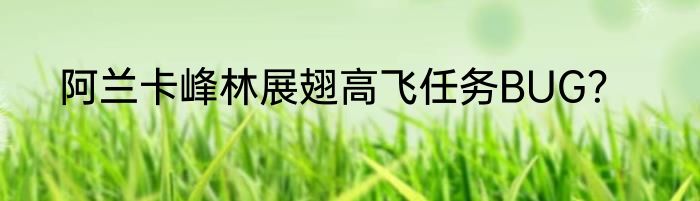 阿兰卡峰林展翅高飞任务BUG？