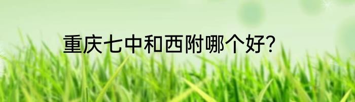 重庆七中和西附哪个好？