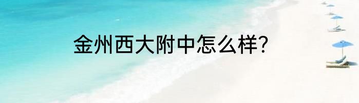 金州西大附中怎么样？