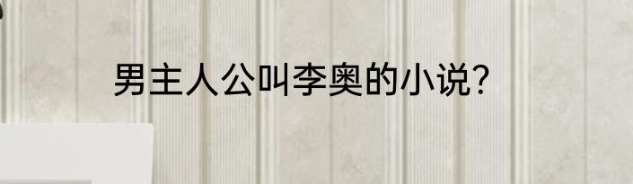 男主人公叫李奥的小说？