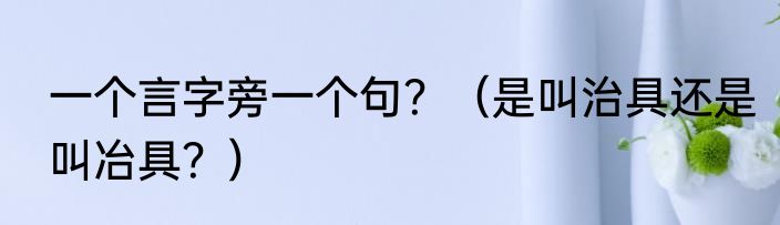 一个言字旁一个句？（是叫治具还是叫冶具？）