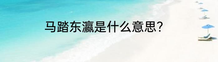 马踏东瀛是什么意思？