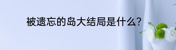 被遗忘的岛大结局是什么？