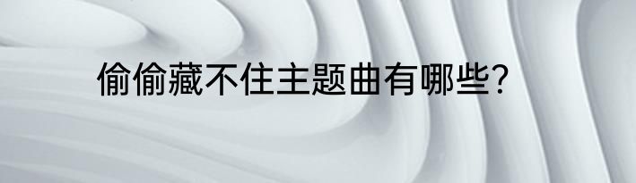 偷偷藏不住主题曲有哪些？