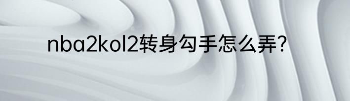 nba2kol2转身勾手怎么弄？