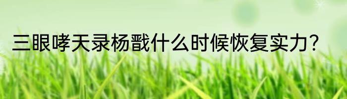 三眼哮天录杨戬什么时候恢复实力？