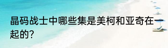 晶码战士中哪些集是美柯和亚奇在一起的？