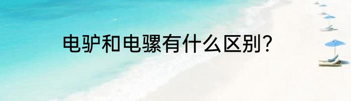 电驴和电骡有什么区别？