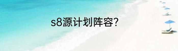 s8源计划阵容？