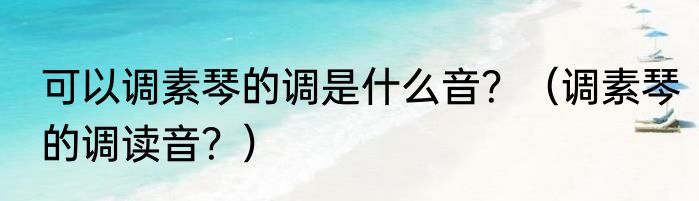 可以调素琴的调是什么音？（调素琴的调读音？）