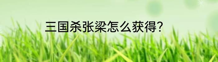 三国杀张梁怎么获得？