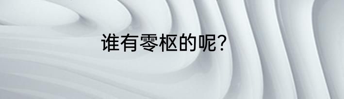 谁有零枢的呢？