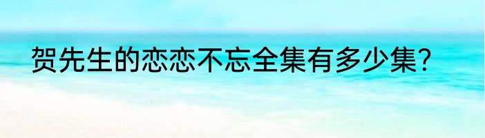 贺先生的恋恋不忘全集有多少集？