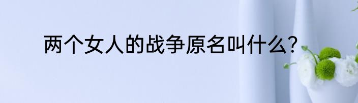 两个女人的战争原名叫什么？