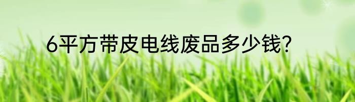 6平方带皮电线废品多少钱？