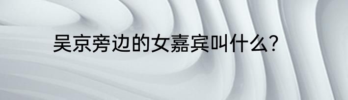 吴京旁边的女嘉宾叫什么？