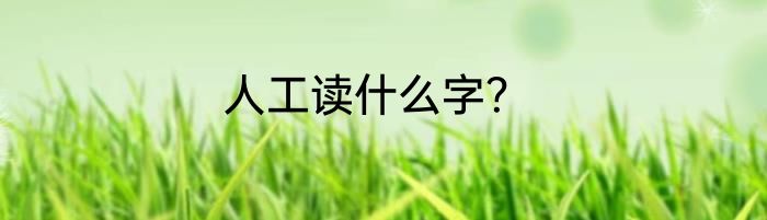 人工读什么字？