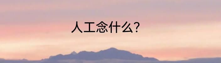 人工念什么？