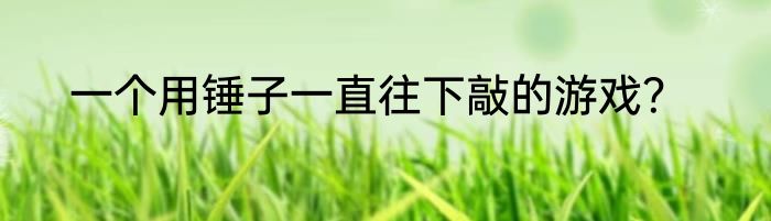 一个用锤子一直往下敲的游戏？