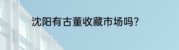 沈阳有古董收藏市场吗？