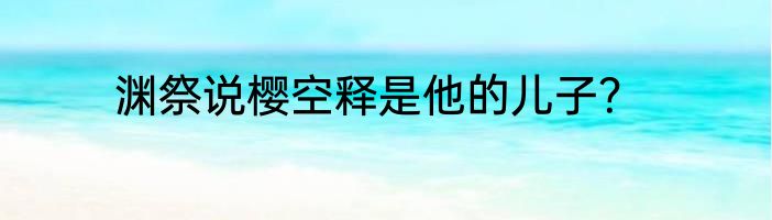 渊祭说樱空释是他的儿子？