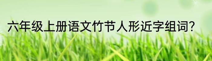 六年级上册语文竹节人形近字组词？