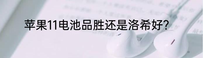 苹果11电池品胜还是洛希好？