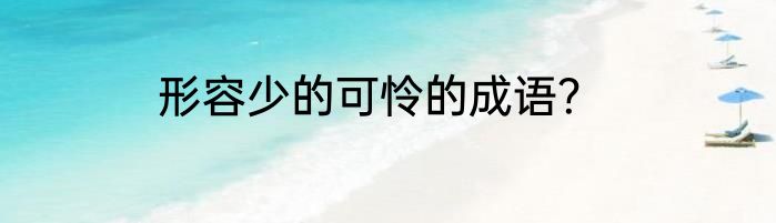形容少的可怜的成语？