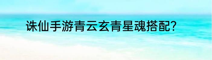 诛仙手游青云玄青星魂搭配？
