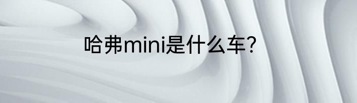 哈弗mini是什么车？
