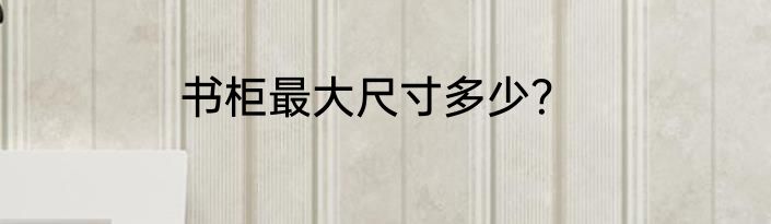 书柜最大尺寸多少？