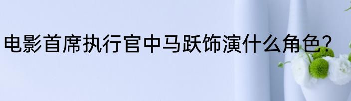 电影首席执行官中马跃饰演什么角色？