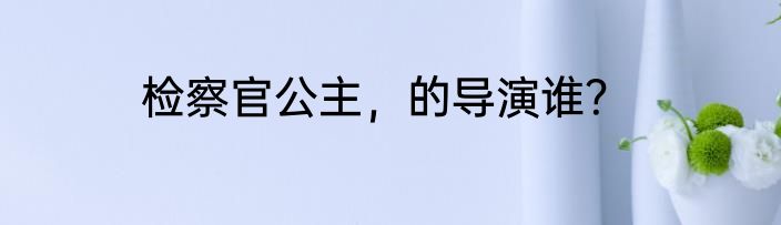 检察官公主，的导演谁？