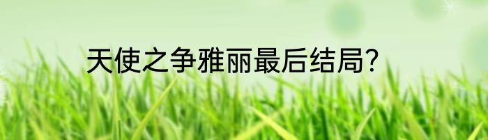 天使之争雅丽最后结局？