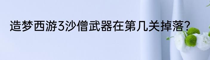 造梦西游3沙僧武器在第几关掉落？