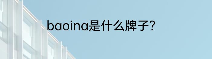 baoina是什么牌子？